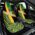 Jamaica Lion Rastafarian Car Seat Cover With Kente Pattern - Wonder Print Shop