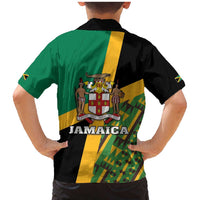 Jamaica Lion Rastafarian Family Matching Mermaid Dress and Hawaiian Shirt With Kente Pattern - Wonder Print Shop