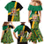 Jamaica Lion Rastafarian Family Matching Mermaid Dress and Hawaiian Shirt With Kente Pattern - Wonder Print Shop