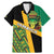 Jamaica Lion Rastafarian Family Matching Mermaid Dress and Hawaiian Shirt With Kente Pattern - Wonder Print Shop