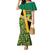 Jamaica Lion Rastafarian Family Matching Mermaid Dress and Hawaiian Shirt With Kente Pattern - Wonder Print Shop