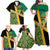 Jamaica Lion Rastafarian Family Matching Off Shoulder Maxi Dress and Hawaiian Shirt With Kente Pattern - Wonder Print Shop