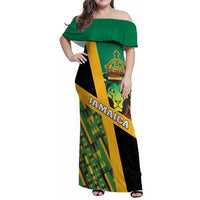 Jamaica Lion Rastafarian Family Matching Off Shoulder Maxi Dress and Hawaiian Shirt With Kente Pattern - Wonder Print Shop