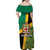 Jamaica Lion Rastafarian Family Matching Off Shoulder Maxi Dress and Hawaiian Shirt With Kente Pattern - Wonder Print Shop