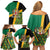 Jamaica Lion Rastafarian Family Matching Off Shoulder Short Dress and Hawaiian Shirt With Kente Pattern - Wonder Print Shop