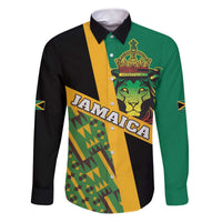 Jamaica Lion Rastafarian Family Matching Puletasi and Hawaiian Shirt With Kente Pattern - Wonder Print Shop