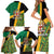 Jamaica Lion Rastafarian Family Matching Short Sleeve Bodycon Dress and Hawaiian Shirt With Kente Pattern - Wonder Print Shop