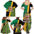 Jamaica Lion Rastafarian Family Matching Summer Maxi Dress and Hawaiian Shirt With Kente Pattern - Wonder Print Shop