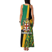 Jamaica Lion Rastafarian Family Matching Tank Maxi Dress and Hawaiian Shirt With Kente Pattern - Wonder Print Shop