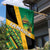 Jamaica Lion Rastafarian Garden Flag With Kente Pattern - Wonder Print Shop
