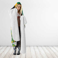 Jamaica Lion Rastafarian Hooded Blanket With Kente Pattern