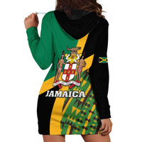 Jamaica Lion Rastafarian Hoodie Dress With Kente Pattern - Wonder Print Shop
