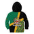Jamaica Lion Rastafarian Kid Hoodie With Kente Pattern - Wonder Print Shop