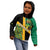 Jamaica Lion Rastafarian Kid Hoodie With Kente Pattern - Wonder Print Shop