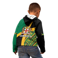 Jamaica Lion Rastafarian Kid Hoodie With Kente Pattern - Wonder Print Shop