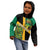 Jamaica Lion Rastafarian Kid Hoodie With Kente Pattern - Wonder Print Shop