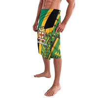 Jamaica Lion Rastafarian Lavalava With Kente Pattern - Wonder Print Shop