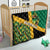 Jamaica Lion Rastafarian Quilt With Kente Pattern - Wonder Print Shop