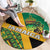 Jamaica Lion Rastafarian Round Carpet With Kente Pattern