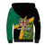 Jamaica Lion Rastafarian Sherpa Hoodie With Kente Pattern - Wonder Print Shop