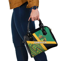 Jamaica Lion Rastafarian Shoulder Handbag With Kente Pattern