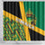 Jamaica Lion Rastafarian Shower Curtain With Kente Pattern