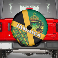 Jamaica Lion Rastafarian Spare Tire Cover With Kente Pattern - Wonder Print Shop