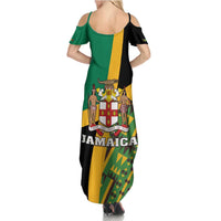 Jamaica Lion Rastafarian Summer Maxi Dress With Kente Pattern - Wonder Print Shop