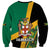 Jamaica Lion Rastafarian Sweatshirt With Kente Pattern - Wonder Print Shop