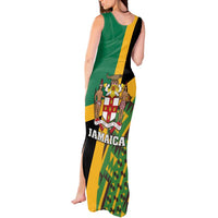 Jamaica Lion Rastafarian Tank Maxi Dress With Kente Pattern - Wonder Print Shop