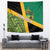 Jamaica Lion Rastafarian Tapestry With Kente Pattern - Wonder Print Shop