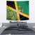 Jamaica Lion Rastafarian Tapestry With Kente Pattern - Wonder Print Shop