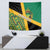 Jamaica Lion Rastafarian Tapestry With Kente Pattern - Wonder Print Shop