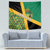 Jamaica Lion Rastafarian Tapestry With Kente Pattern - Wonder Print Shop