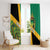 Jamaica Lion Rastafarian Window Curtain With Kente Pattern - Wonder Print Shop