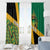 Jamaica Lion Rastafarian Window Curtain With Kente Pattern - Wonder Print Shop