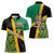 Jamaica Lion Rastafarian Women Polo Shirt With Kente Pattern - Wonder Print Shop