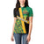 Jamaica Lion Rastafarian Women Polo Shirt With Kente Pattern - Wonder Print Shop