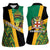 Jamaica Lion Rastafarian Women Sleeveless Polo Shirt With Kente Pattern - Wonder Print Shop