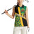 Jamaica Lion Rastafarian Women Sleeveless Polo Shirt With Kente Pattern - Wonder Print Shop