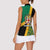 Jamaica Lion Rastafarian Women Sleeveless Polo Shirt With Kente Pattern - Wonder Print Shop