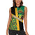 Jamaica Lion Rastafarian Women Sleeveless Polo Shirt With Kente Pattern - Wonder Print Shop