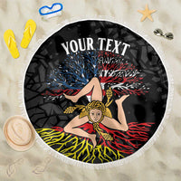 Personalized Sicilian Roots American Heritage Month Beach Blanket - Wonder Print Shop