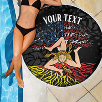Personalized Sicilian Roots American Heritage Month Beach Blanket - Wonder Print Shop