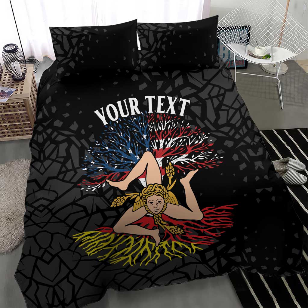 Personalized Sicilian Roots American Heritage Month Bedding Set - Wonder Print Shop