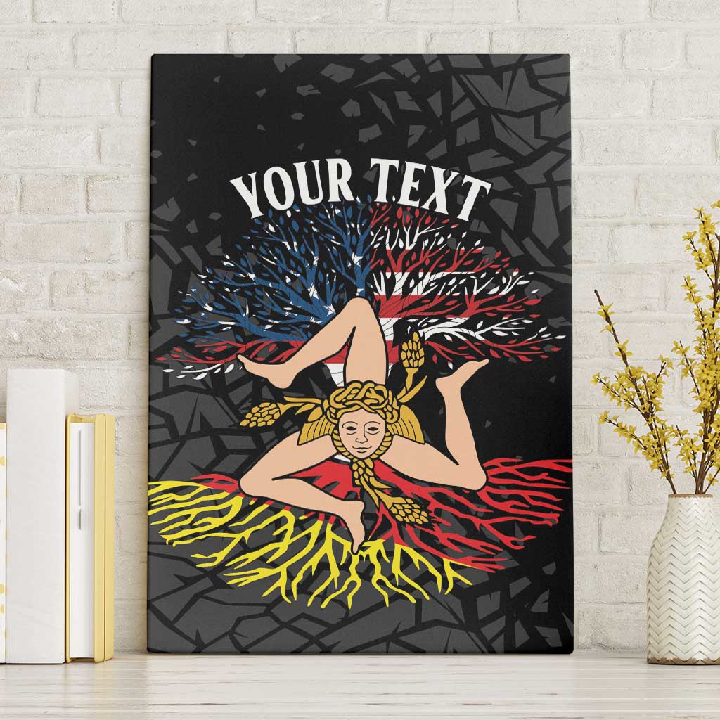 Personalized Sicilian Roots American Heritage Month Canvas Wall Art - Wonder Print Shop