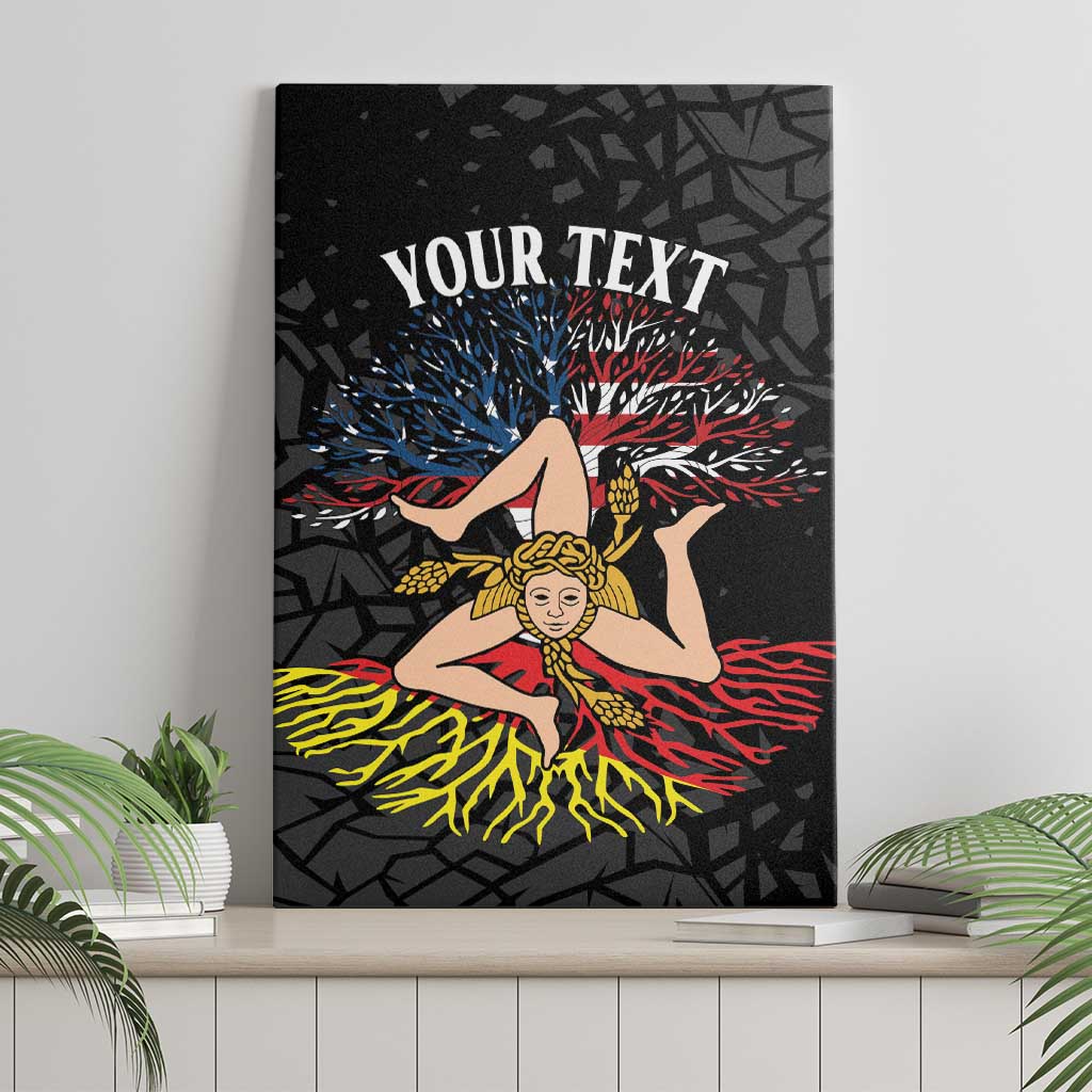 Personalized Sicilian Roots American Heritage Month Canvas Wall Art - Wonder Print Shop