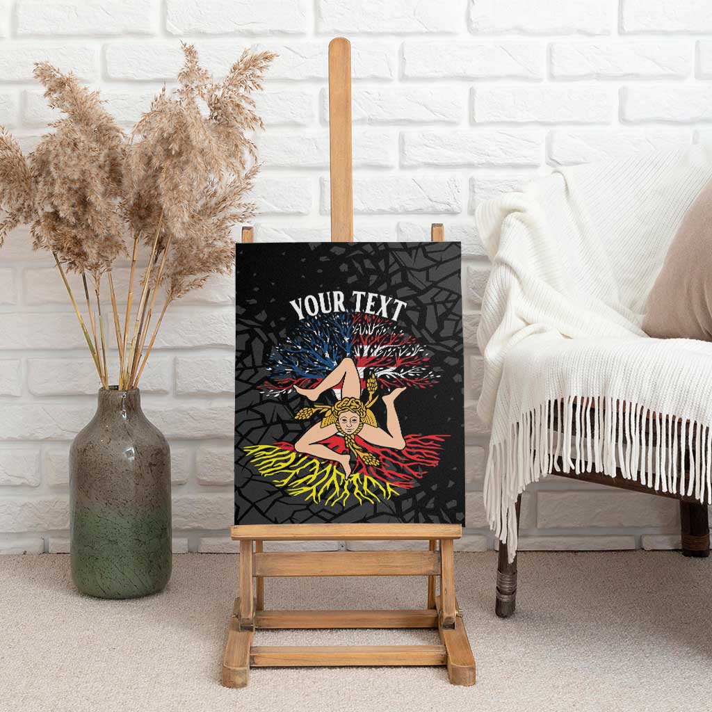Personalized Sicilian Roots American Heritage Month Canvas Wall Art - Wonder Print Shop