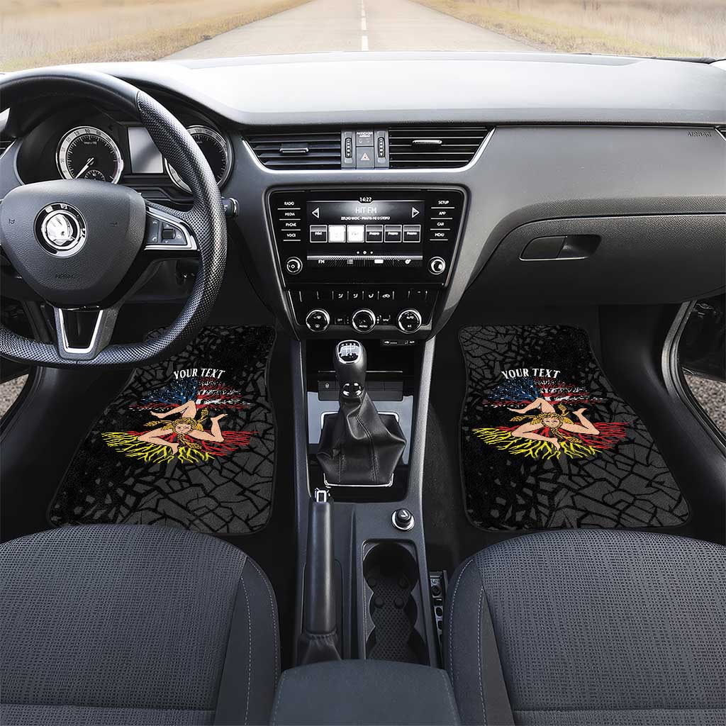 Personalized Sicilian Roots American Heritage Month Car Mats - Wonder Print Shop