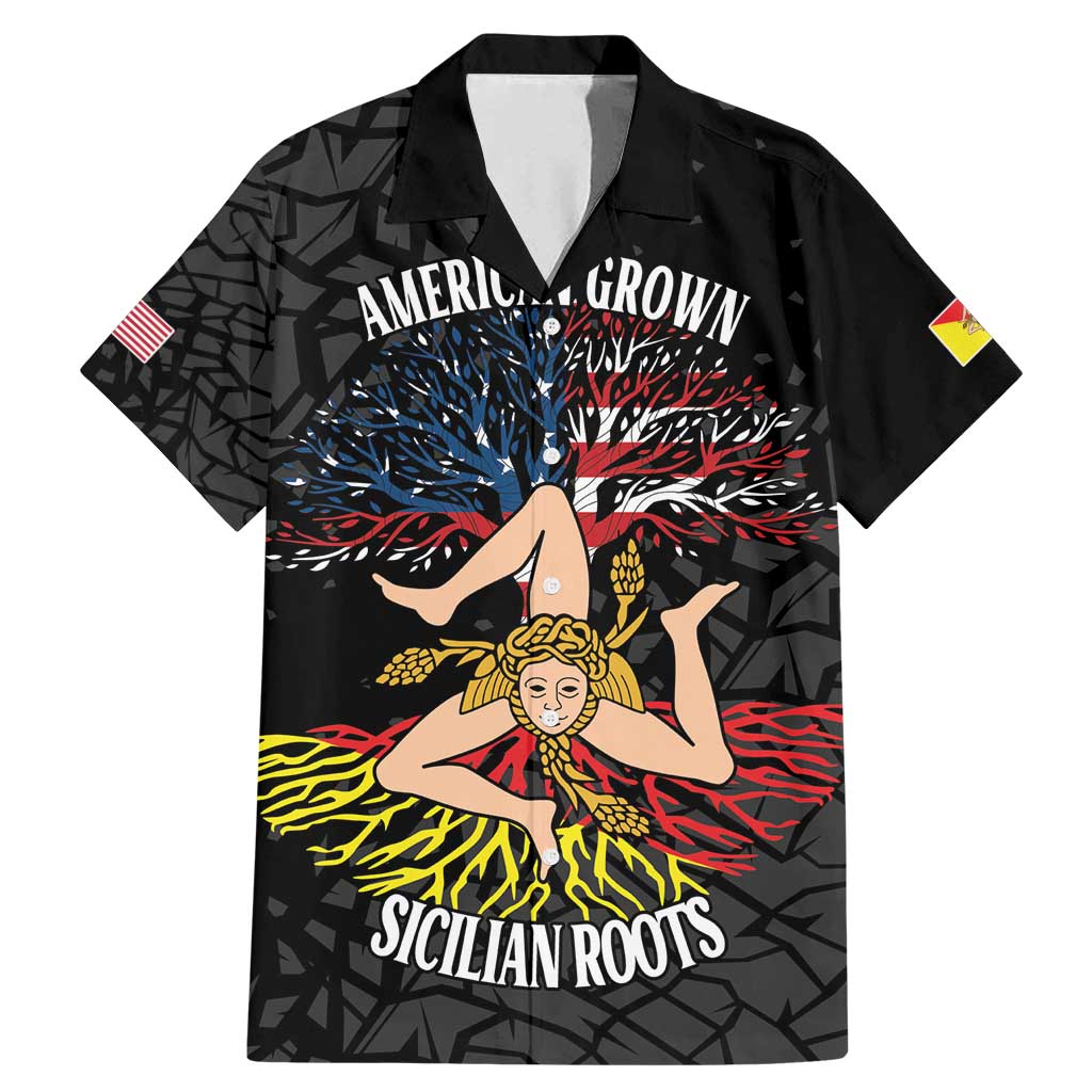 Personalized Sicilian Roots American Heritage Month Family Matching Mermaid Dress and Hawaiian Shirt - Wonder Print Shop